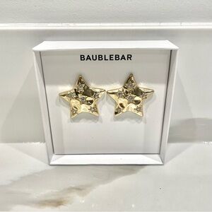 NEW BaubleBar Gold Star Earrings